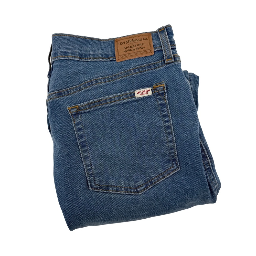 Levi Strauss Signature‎ Vintage High Rise Straight Jeans Womens 10 Medium Wash